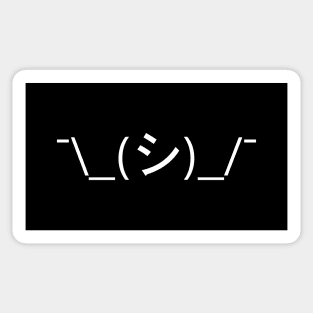 Oops Shrug Emoticon ¯\_(シ)_/¯ Japanese Kaomoji Sticker